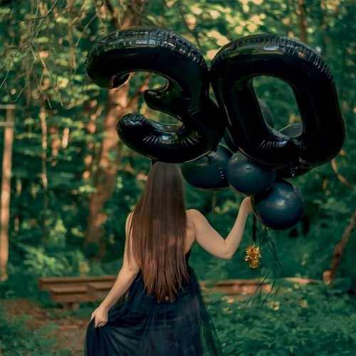 Black Number 0 Balloon by [Brand Name] - 40 Inch Large Foil Mylar Helium Balloon for Birthday & Celebration