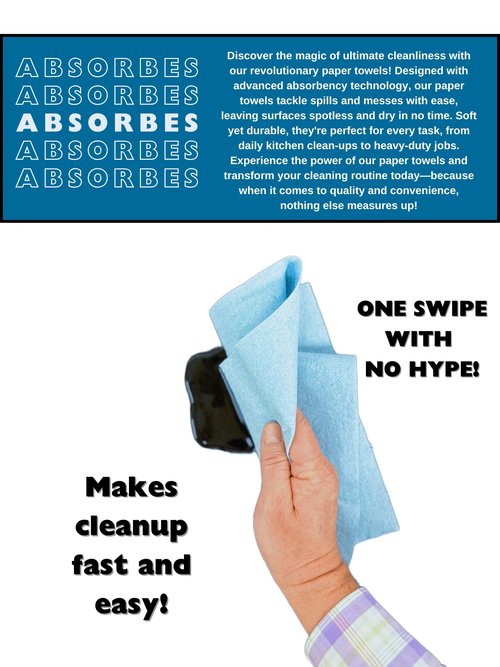 Tuff-Towel Small Roll Towels, 9x10.5 Inch Sheets, 100 Sheets per Roll, 30 Rolls per Case (Blue)