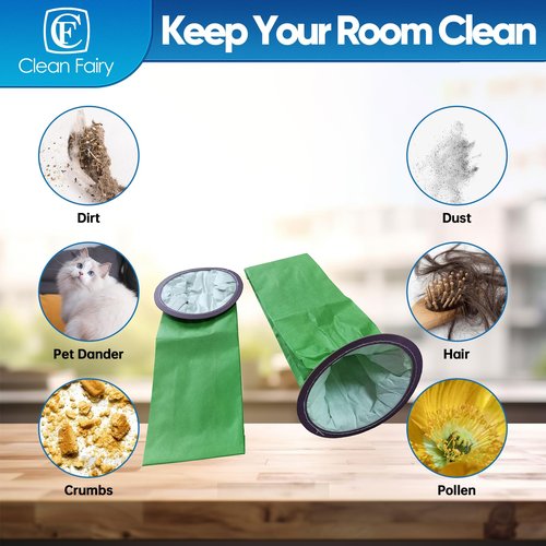 CF Clean Fairy 15pack Vacuum Bags Compatible with ProTeam Aviation Vac QuietPro BP & Super QuarterVac Models Replacement for Part #100431 6Qt Intercept Micro Filter Bag