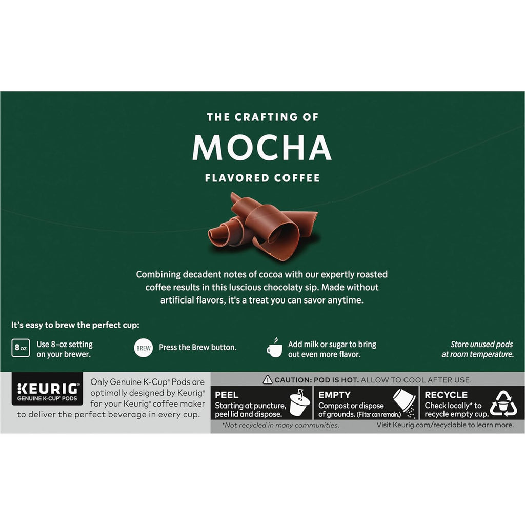 Starbucks K-Cup Coffee Pods - Flavored Mocha for Hot or Iced Coffee | 60 Count