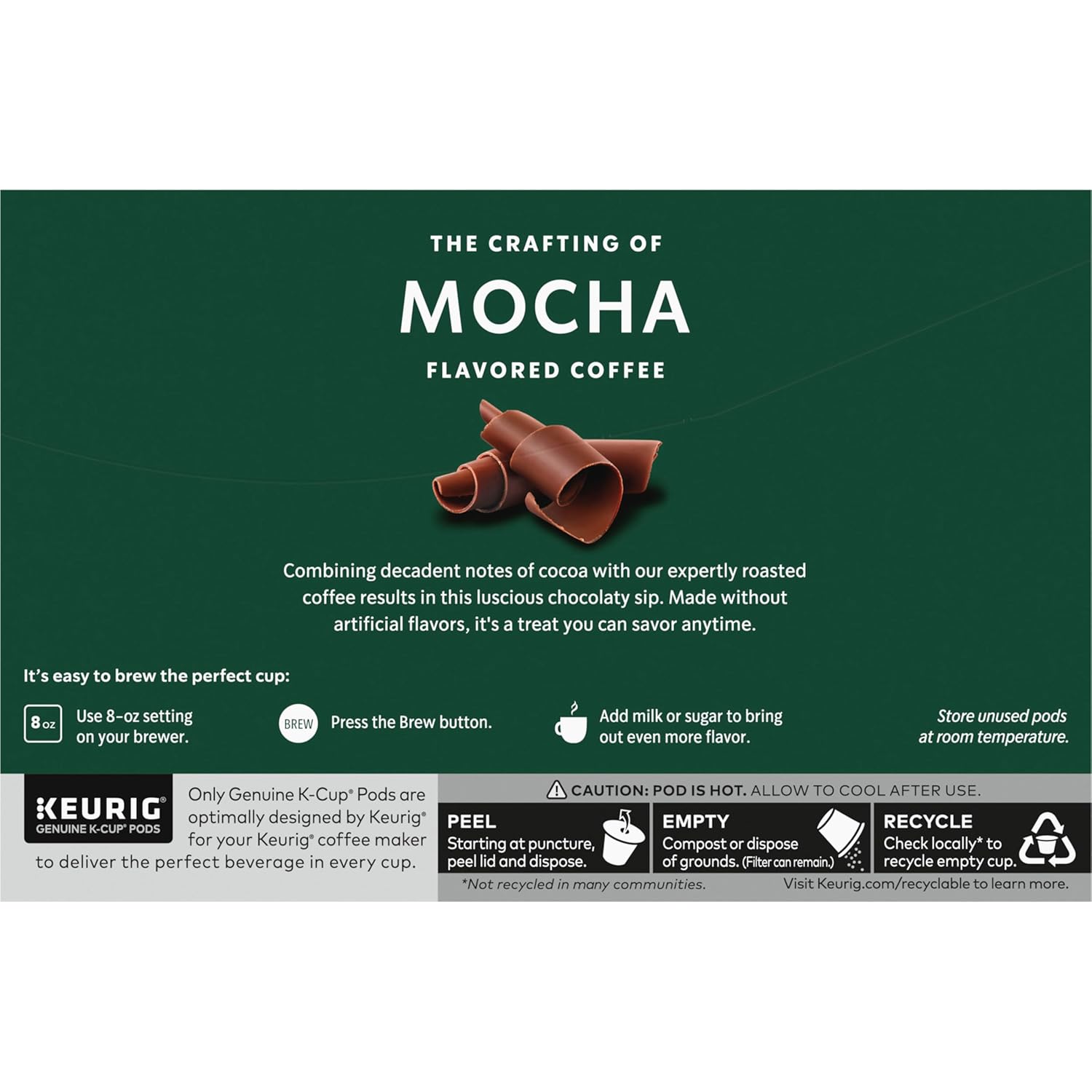Starbucks K-Cup Coffee Pods - Flavored Mocha for Hot or Iced Coffee | 60 Count
