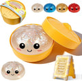 Dumpling Squishy Mystery Box - Glittery Gluten-Free Mini Bao Bun Stress Relief Toy | Fun Surprise Fidget (White)
