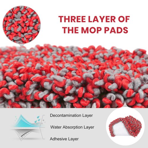 MAVRIZ Dust Mops for Hardwood Floors Cleaning Washable Wet and Dry Mop with 58" Long Handle, Microfiber Mop for Laminate, Vinyl, Wood, Tile Floors