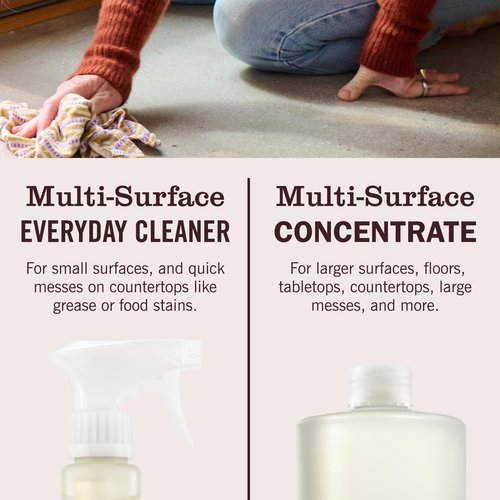 MRS. MEYER'S CLEAN DAY Multi-Surface Everyday Concentrate, Peony Scent, 32 Fl Oz Bottle - 2 Pack