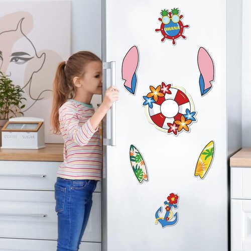 9Pcs Cruise Door Decorations Magnetic, Cute Large Nautical Cruise Door Magnets Decorations Reusable Refrigerator Magnets for Cruise Ship Door Decorations
