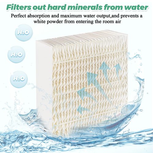 Techecook 1043 Super Humidifier Wick Filters (4 Pack) Replacement for Essick AirCare Evaporative Humidifiers EP9500 EP9700 EP9800 831000 821000 826000 826800 and Bemis Space Saver 800 8000 Series