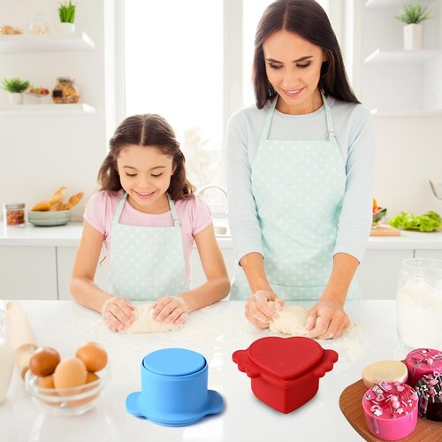 MITCHENIFY Circle and Heart Cake Pop Cutter and Pusher, 3D Printed Cake Pop Molds Shapes Press Set, Baking Tools for Home Baking, Birthday Parties, Wedding Desserts