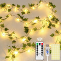 DomeStar Vines with Light for Bedroom, 40Ft 120 LED Fairy Lights with Vines, Curtain String Lights with Remote for Dorm, Wedding, Party, Wall, Indoor, Outdoor Holiday Home Decor