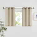 NICETOWN Angora Linen Kitchen Window Curtains - Thick Light Filtering Short Treatments, W34 x L36, 2 Panels