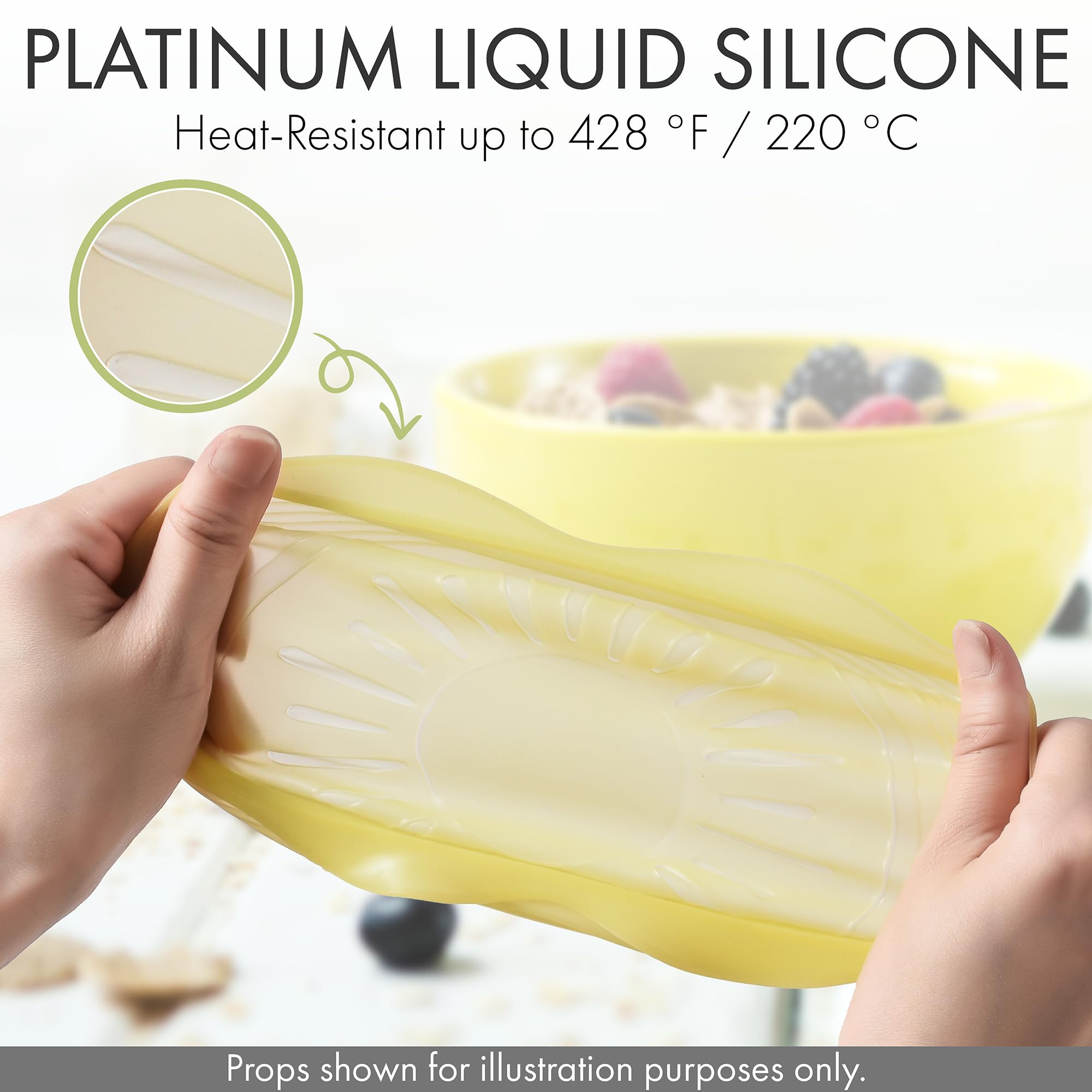 Reusable Silicone Stretchable Lids – 6‐Piece Multicolor Food Covers for Bowls, Cups & Containers – Airtight, Leak‑Proof, BPA‑Free, Microwave/Dishwasher/Freezer Safe – Green Hearth