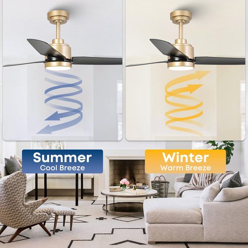 42 Inch Black Ceiling Fans with Lights and Remote/APP, Modern Ceiling Fan for Living Room Outdoor Ceiling Fan 6-Speed Adjustable Reversible DC Motor Timer Noiseless 3CCT Dimmable for Bedroom Office