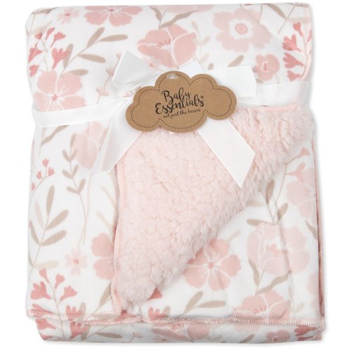 Baby Essentials Sherpa Fleece Baby Blanket 35x30 – Super Soft, Warm Reversible Baby Blankets for Newborns, Infants, Toddlers, and Nursery