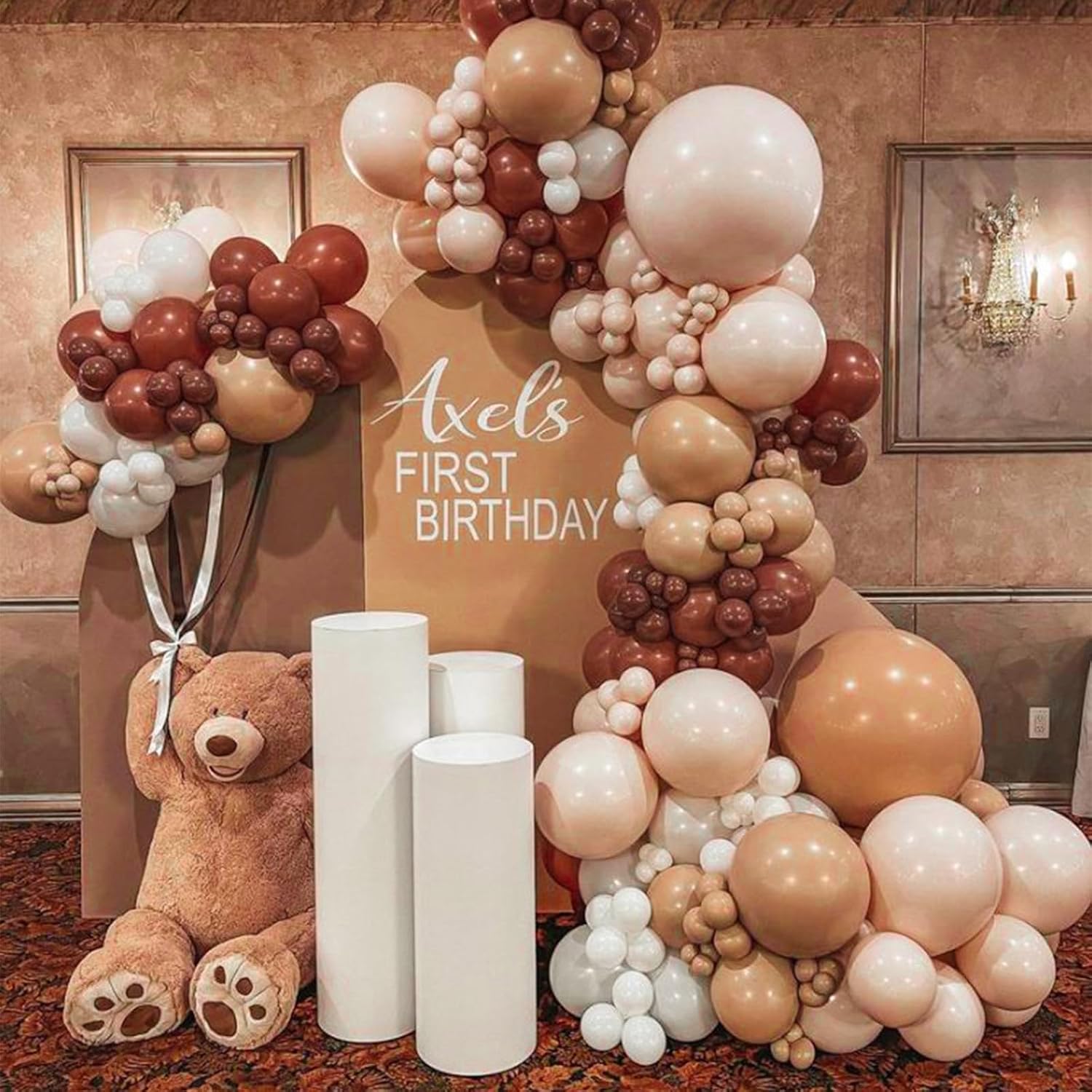 PartyWoo Brown Balloons - 50 Pcs 12 Inch Dark Brown Latex Helium Balloons for Weddings & Parties