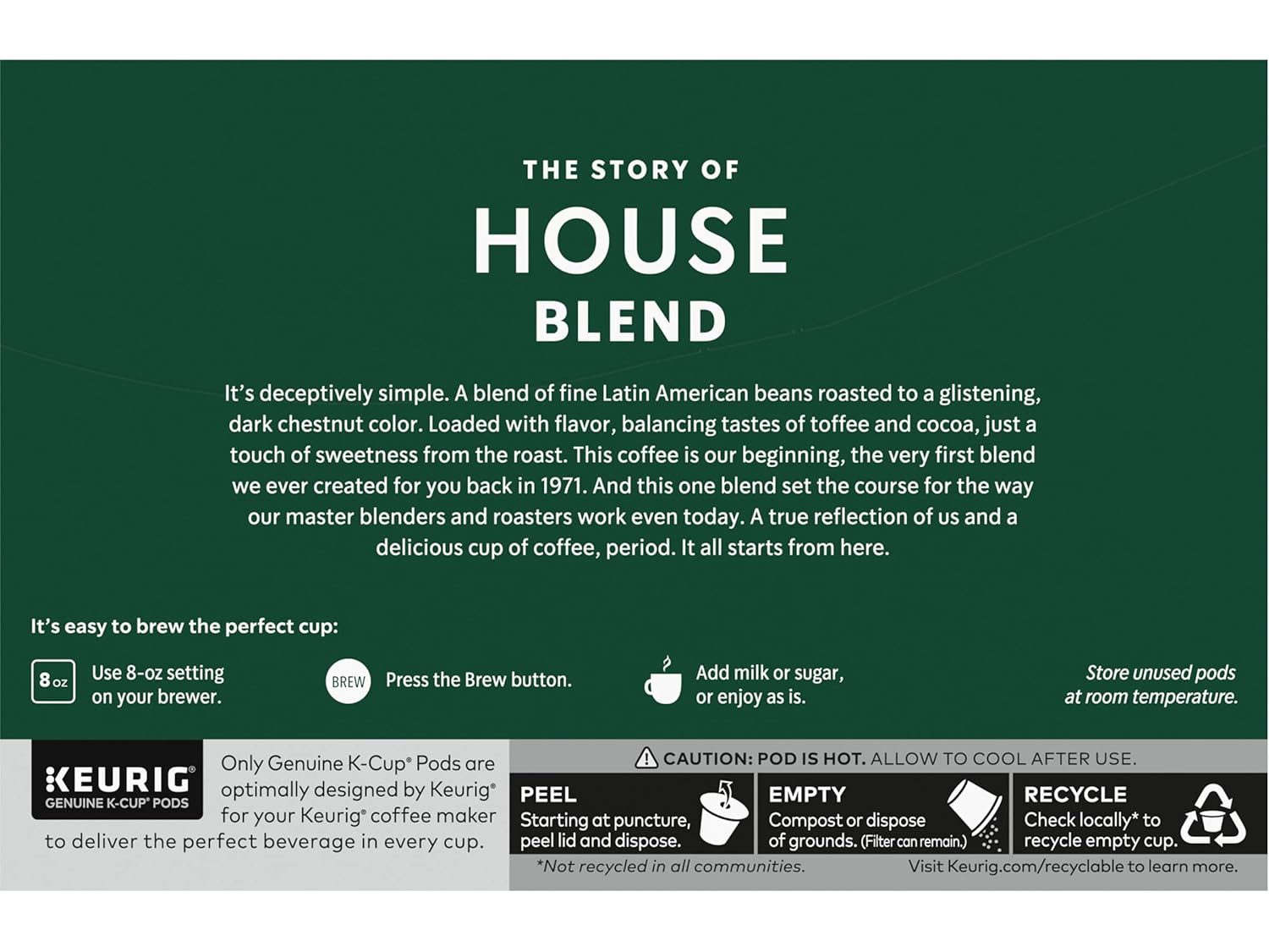 Starbucks House Blend K-Cup Pods - Rich Flavor for Keurig Brewers | 160 Count