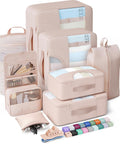 Veken Packing Cubes Set - Essential Travel Organizers for Beach Vacations | Includes Hanging Toiletry Bag