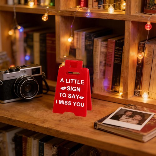 3D Mini Sign Valentine's Decoration Anniversary Present, Romantic Red A Little Sign To Say I Love You Sign Plaque Perfect Gifts for Her Wife Girlfriend Valentines Anniversary Wedding