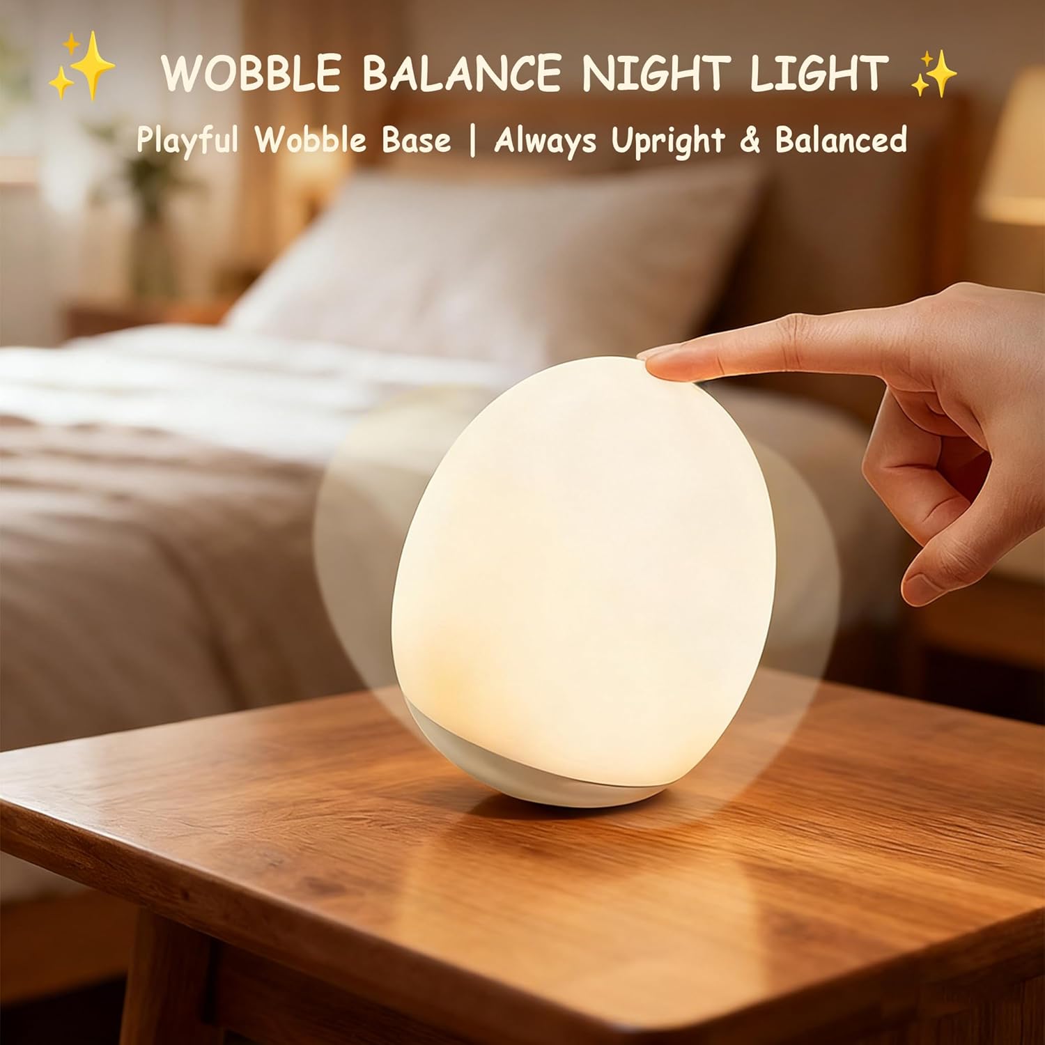 Skiennix Egg Night Light - 7 Color Changing Portable Lamp with 30-Minute Timer for Kids' Nursery