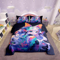 Erosebridal Anime Comforter Set Japanese Girl Bedding Comforter Sets 3D Cartoon Printed Bedding Queen for Kids Girls Anime Gifts Quilt with 2 Pillow Cases