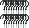 24 Pack Heavy Duty Ceiling Hooks by [Brand Name] - 2.2 Inch Black Vinyl Coated Plant Hangers for Indoor/Outdoor Use