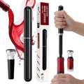 Air Pressure Wine Opener & Vacuum Stopper Set - NUCOKRS Pen Style Corkscrew with Foil Cutter, Opens in 3-7 Pumps, Preserves Wine Freshness, Idea Gift for Wine Lovers