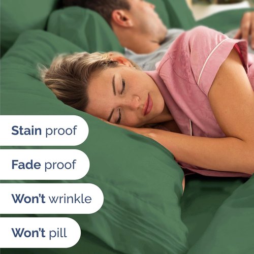 Comfy Twin Size 3-Piece Sheet Set by [Brand Name] | Breathable Cooling Bed Sheets - Luxury Hotel Quality - Deep Pockets, Soft & Wrinkle-Free - Emerald Green