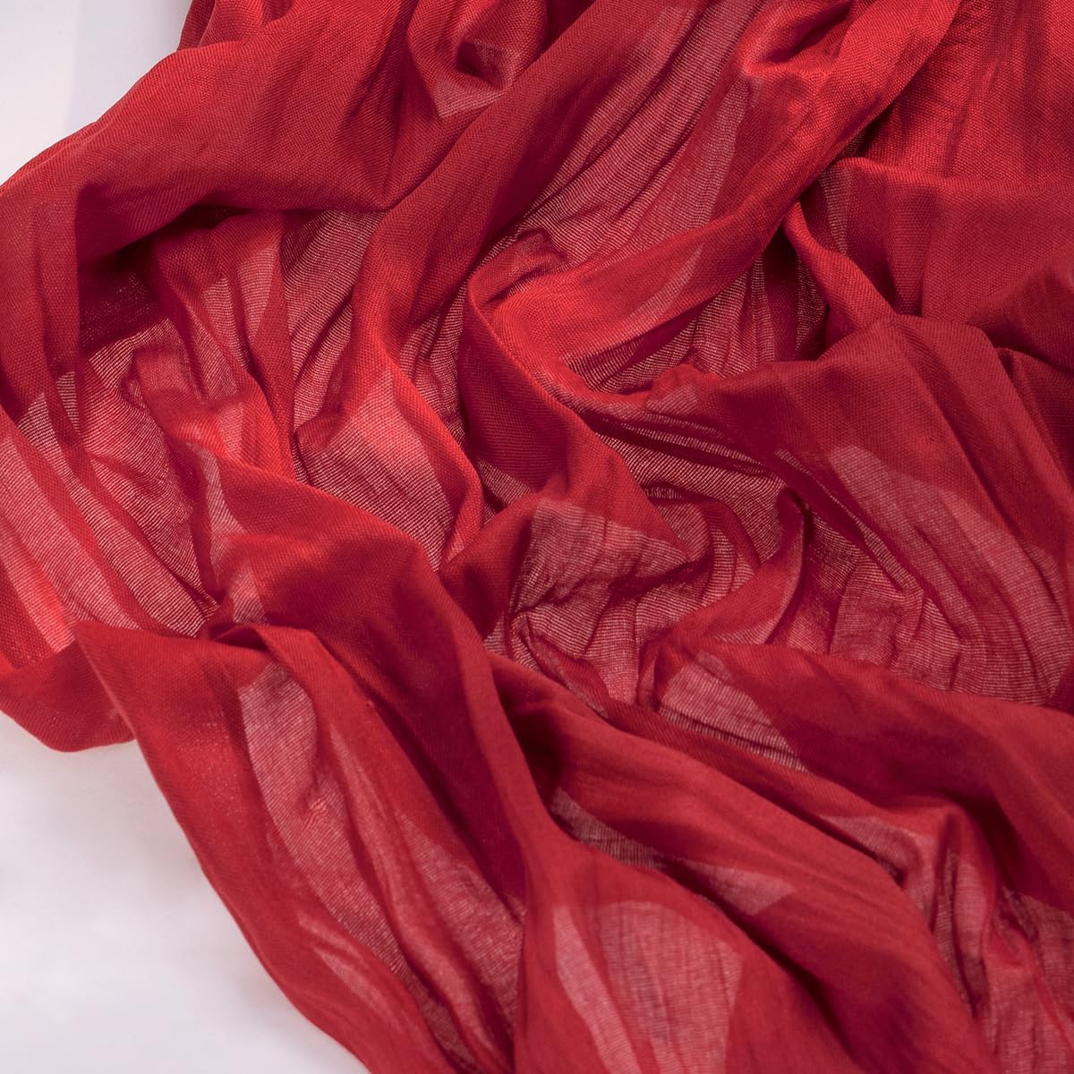 Socomi 6-Piece Red Cheesecloth Table Runner - Boho Rustic 120-Inch Decor for Weddings & Parties