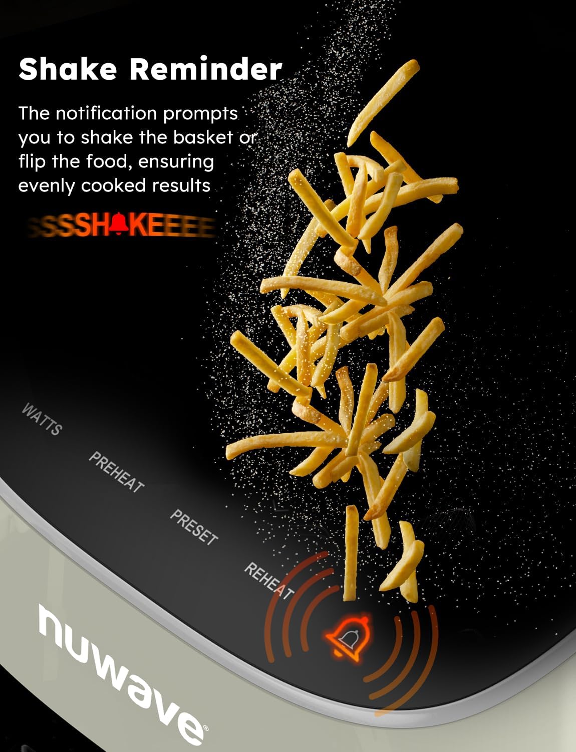 Nuwave Brio Plus 8 Qt Air Fryer - PFAS Free, Digital Touch Screen, 5 Cook Functions & 100 Presets