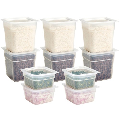 Cambro Food Storage Storage Containers with Lids - Translucent (Microwave Safe and BPA-Free) - 16 and 32 oz (ounce) Food Storage Container - (20 Piece Set)