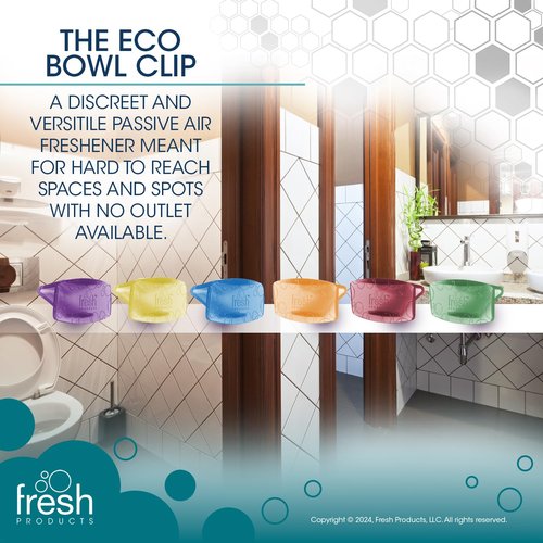 Fresh Products Toilet Bowl Eco Bowl Clip 2.0 Toilet Bowl Air Freshener - Sample Pack (8 Scents)