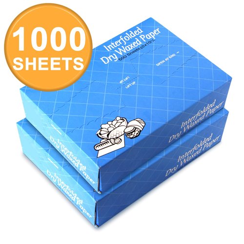 Fit Meal Prep 1000 Sheets 10 x 10.75” Dry Wax Paper Sheets for Food, Greaseproof Sandwich Wrapping, Interfolded Deli Wax Paper for Fries, Burgers, Food Basket, Made in USA