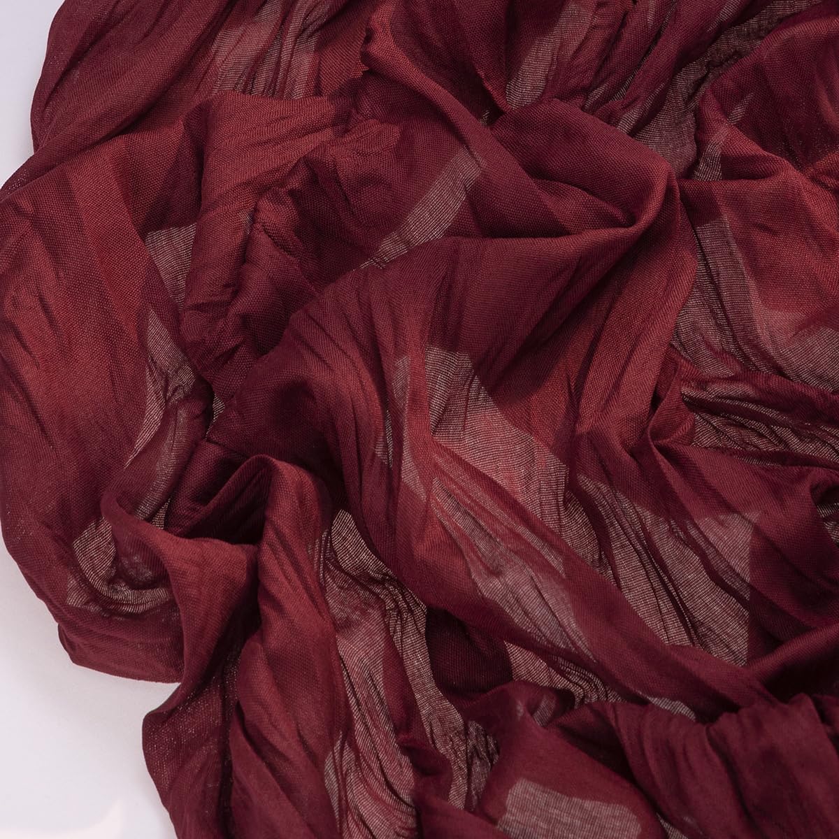 Socomi Burgundy Red Cheesecloth Table Runner - 120 Inch Boho Rustic Sheer Decor for Weddings & Events
