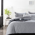 meadow park Matelasse Duvet Cover Set, 100% Cotton, Pre-Washed, Soft & Cozy, Woven Jacquard Textured, Waffle Design Bedding Set, Twin, Grey