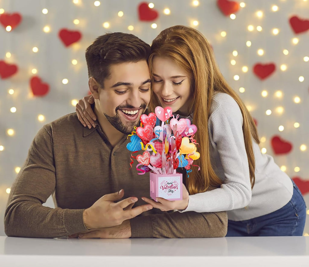 WhatSign Valentine’s Day Pop-Up Cards - Funny Love Cards with Envelope for Him & Her