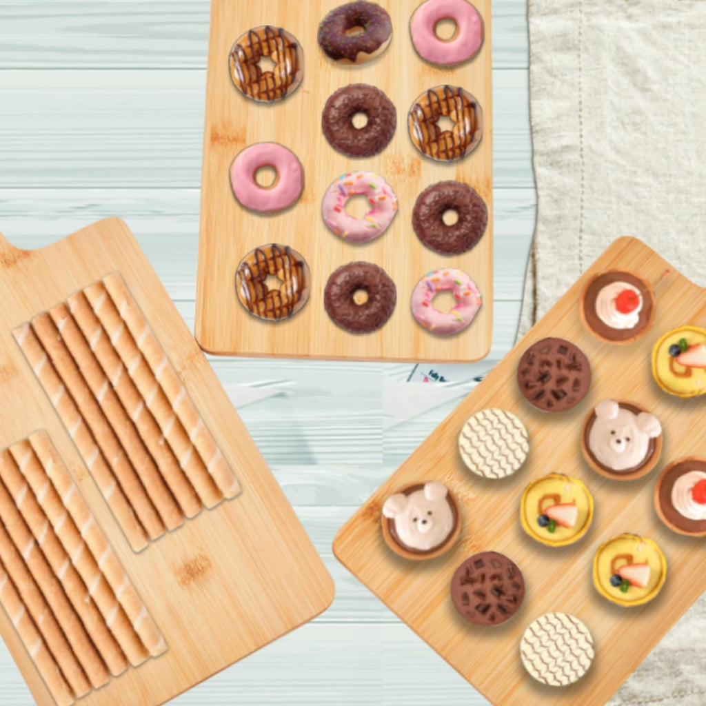Benhurb 10pcs Wood Cutting Boards Bulk for Kitchen, 15x7 inch Personalized Bamboo Charcuterie Boards Customized Laser Engraving Serving Chopping Board for Pizza, Cheese, Dessert, Fruit, Vegetables