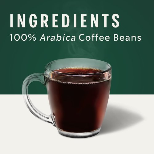 Starbucks Ground Coffee, Medium Roast Coffee, Half-Caff House Blend, 100% Arabica, 6 Bags (12 oz each)