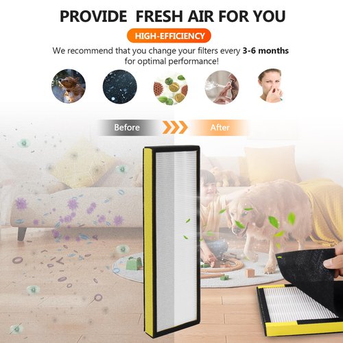 FLT4825 HEPA Filter B Replacement with G-Guardian Air Purifier Models-Replaces AC4820, AC4850,CDAP4500BAC, AC4800, AC4300 AC4900CA AC4825 AC4825E by Blutoget -2 H13 HEPA Filters 8 Carbon Pre-Filters