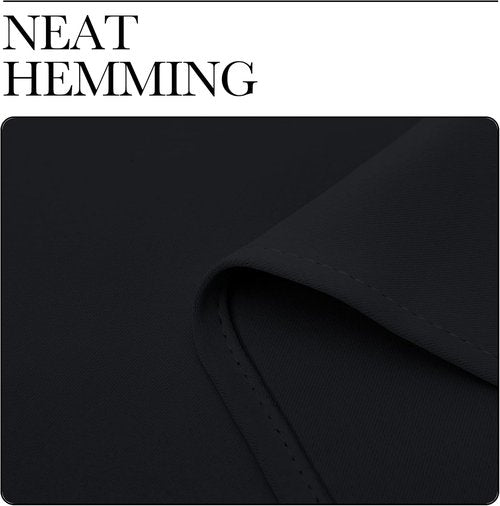 NICETOWN Blackout Curtains - Thermal Insulated Grommet Drapes for Autumn/Winter | Set of 2, 34"x54", Black