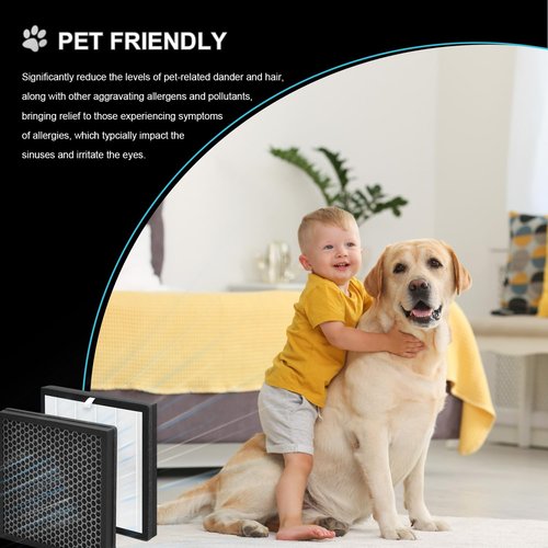 2-Pack G3 A3 Replacement Filter, Compatible with AMEIFU G3 (Sferf-30) and VEWIOR A3 A3N Air Purifier and Tailulu HQZZ-260 for smoke, Pets, Pollen and Odor