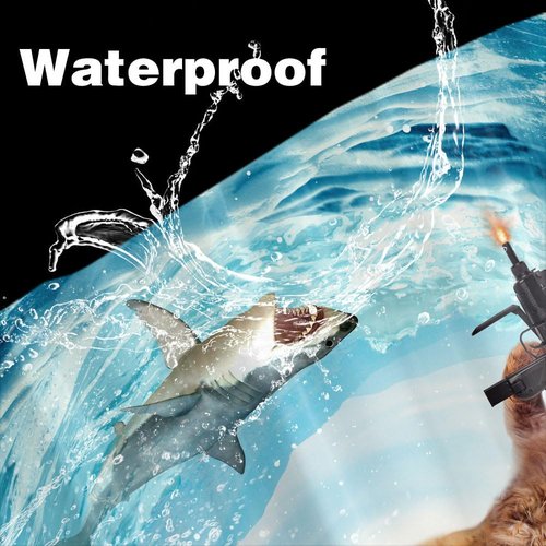 Grtuspr Funny Cat Shower Curtain Set, Cute Cat Riding Dinosaur Theme Ocean Curtains for Bathroom Fun Nautical Kids Decor Polyester Fabric Restroom Curtains