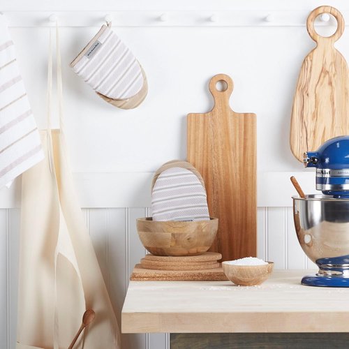 KitchenAid Mini Oven Mitts - 2-Pack Set in Milkshake Tan | Perfect for Easy Cooking & Baking