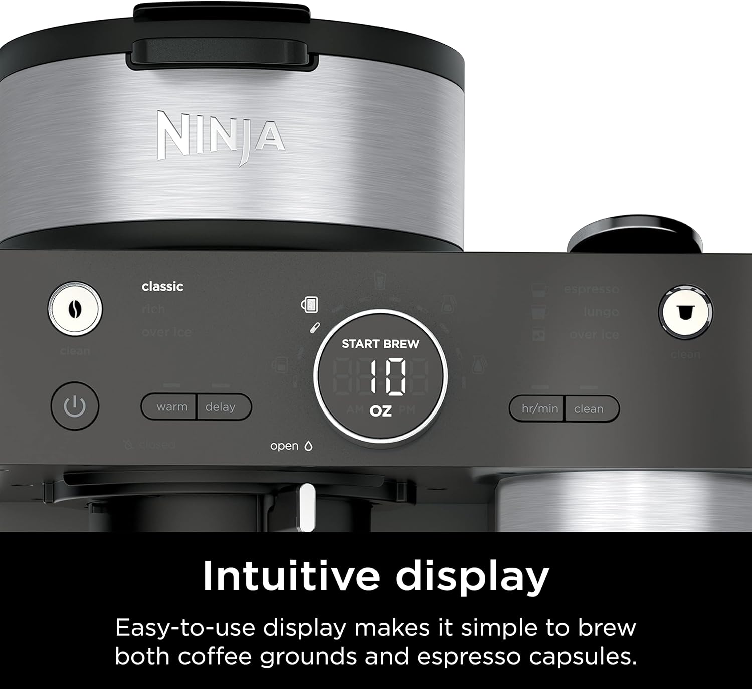 Ninja Espresso Maker - 3 Brew Styles, Single-Serve & Nespresso Compatible - Built-In Frother, Black