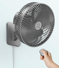 LEMOISTAR 10-Inch Wall Mounted Fan - Remote Control, 90° Oscillation, 4 Speeds | Quiet for Home & Office - Grey
