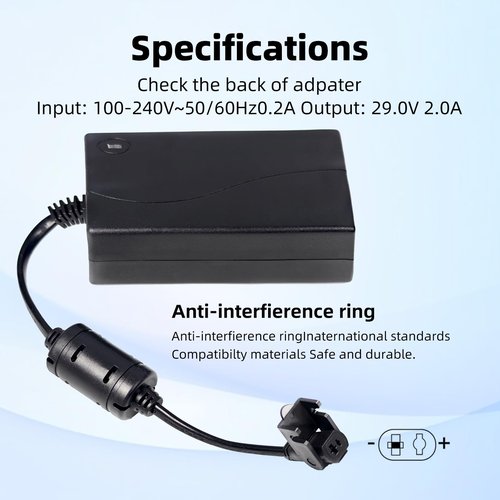 Universal Power Supply for Lounge Chairs for Lift Chair, Recliner Sofa, Recliner Couch, with Extension L Shape Cable Cord 29V2A Recliner Power Supply Compatible with Most Makes & ModelsZB-H290020A-C