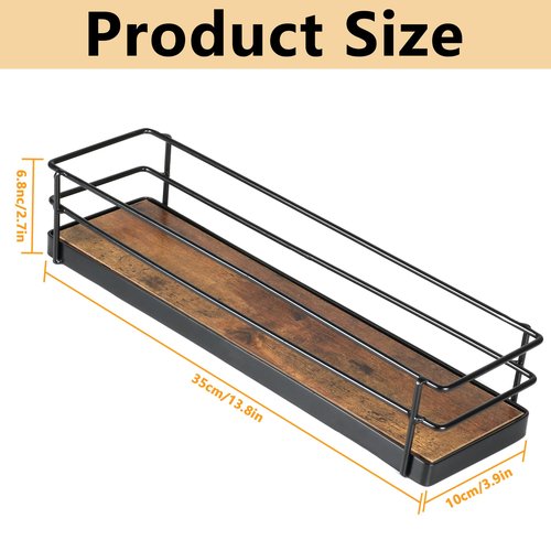 Alyoen Coffee Syrup Rack Organizer, Syrup Holder Stand for Coffee Bar, 4 Bottles Small Coffee Bar Organizer Shelf, Coffee Station Organizer for Countertop Wine, Liquor