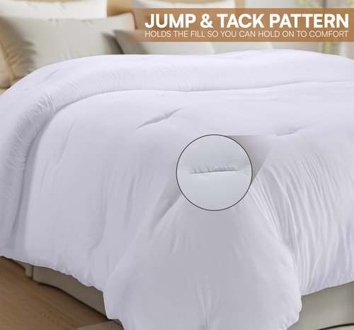 Utopia Bedding Comforters Queen Size, All Season Duvet Insert, Down Alternative Queen Comforter with Corner Tabs, Machine Washable Bed Comforter 88 x 88 Inches (White)