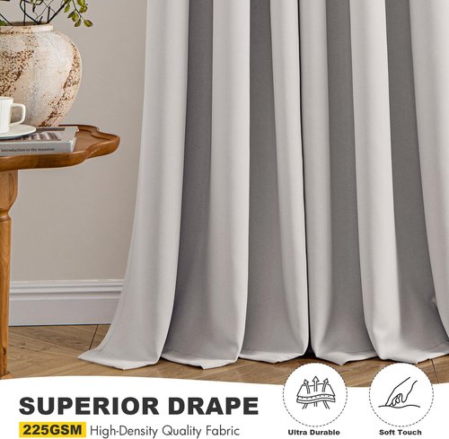 MIULEE Blackout Curtains - Thermal Insulated Room Darkening Drapes | 63-Inch, 2 Panels, Noise Reduction
