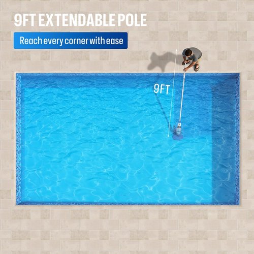 BIELMEIER Handheld Pool Vacuum - Cordless Cleaner with 19 GPM Suction for Above Ground & Inground Pools