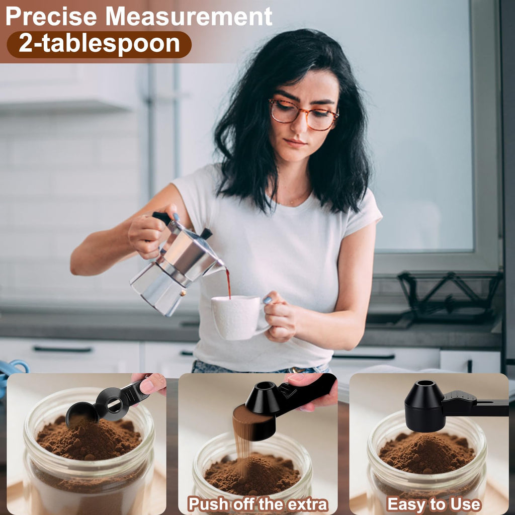 Palksky Coffee Scoop & Funnel for Reusable K Cup Refillable Coffee Pods, 2 Tablespoon Slide Coffee Measuring Funnel Scooper,1PCS