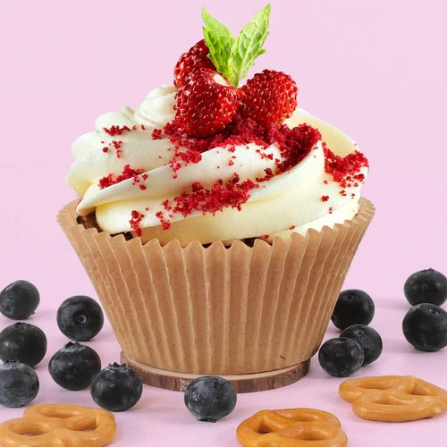Caperci Jumbo Cupcake Liners - 300-Count Natural Muffin Baking Cups | Upgraded Grease-Proof, No Smell