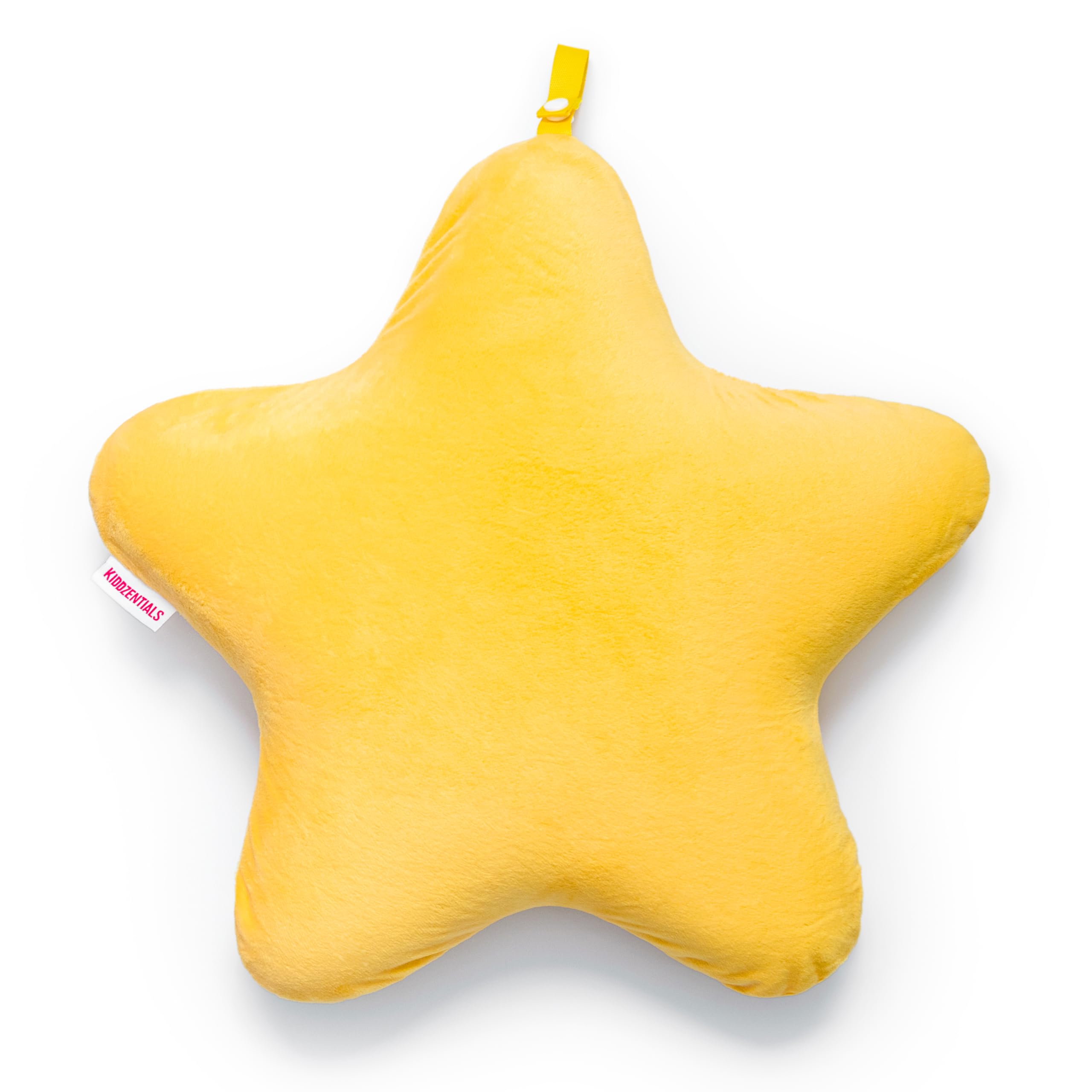 Kiddzentials Star Pillow 15in with Interior Memory Foam, Removable Outer Layer, Throw and Floor Pillow for Kids, Perfect for Classrooms, Childrens Room Decor, Yellow